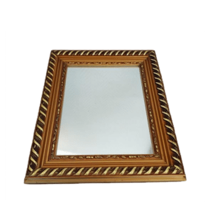 miroir cadre en bois doré