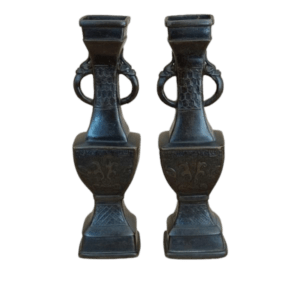 paire de vases asiatiques en bronze