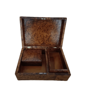 coffret à bijoux en bois de loupe