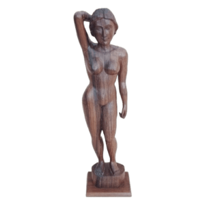 statue de femme en bois exotique