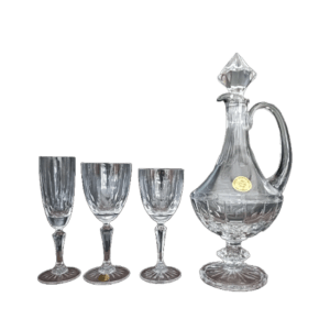 set de verres (6x3) et aiguière en cristal les grands ducs