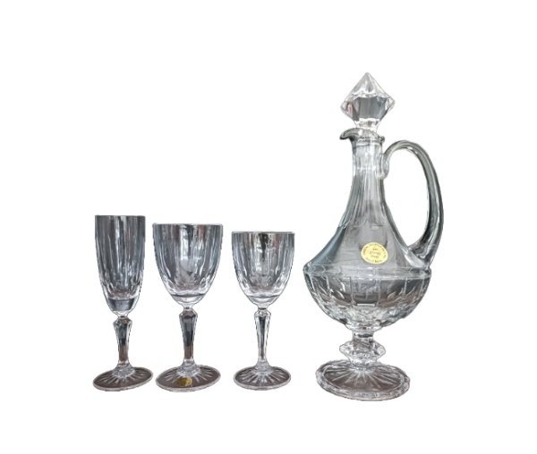 set de verres (6x3) et aiguière en cristal les grands ducs