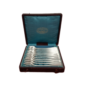 coffret de 12 fourchettes à huitre christofle