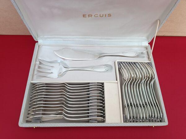 ercuis coffret de couverts de service à poisson, modèle pompadour