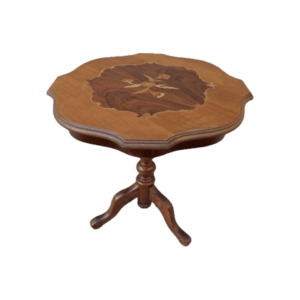 guéridon en marqueterie à décor floral
