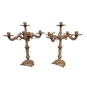 paire de candélabres en bronze doré