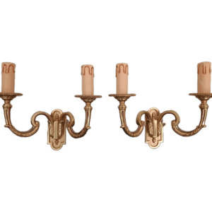 paire d'appliques en bronze