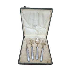 couverts de service à mignardises en argent fin xixème