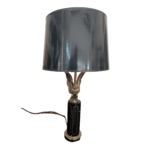 lampe en bois laqué et métal doré de style empire