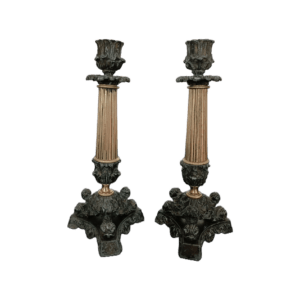 paire de bougeoirs milieu xixème siècle