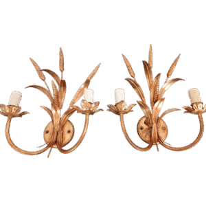 paire d'appliques murales épis de blé