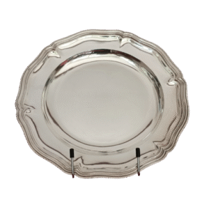 christofle plat rond en métal argenté