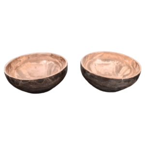 paire de bols chantants tibétain en bronze