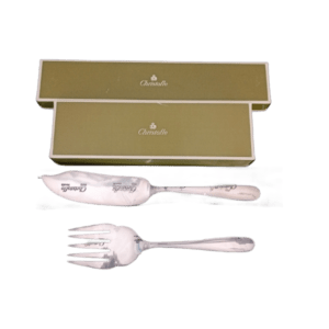 couverts de service à poisson neufs en métal argenté christofle
