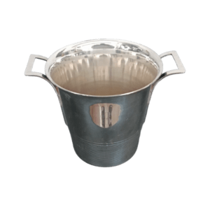 seau à champagne art déco en métal argenté