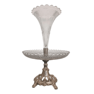 coupe cornet en verre et régule