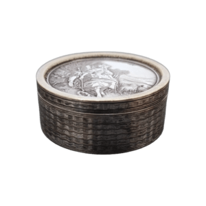 poudrier en cuivre argenté signé françois boucher