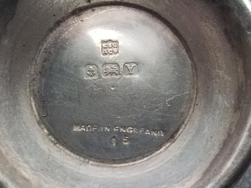 moutardier en argent sterling 925 daté 1873