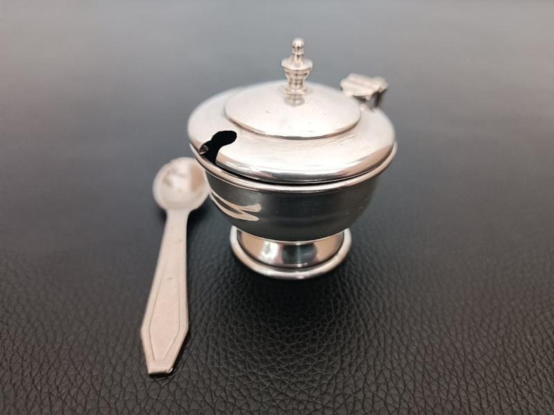 moutardier en argent sterling 925 daté 1873