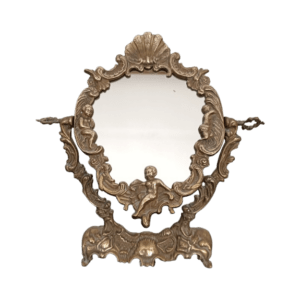 miroir psyché en bronze doré