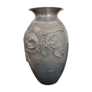 vase en métal d'art signé l.rozay